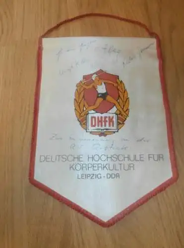 Deutsche Hochschule für Körperkultur Leipzig / DDR , DHFK ,  Rostock , alter Wimpel !!