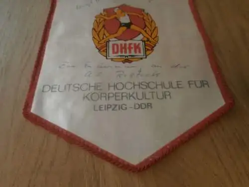 Deutsche Hochschule für Körperkultur Leipzig / DDR , DHFK ,  Rostock , alter Wimpel !!