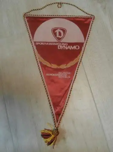 großer Wimpel Sportvereinigung DYNAMO , Samt , DDR , Speedway , Sport , Motorsport , Rennsport !!!