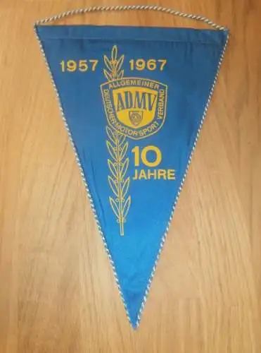Wimpel Speedway Meissen 7.5.1967 , Weltmeisterschaft , 10 Jahre ADMV , DDR , Motorsport , Rennsport !!!