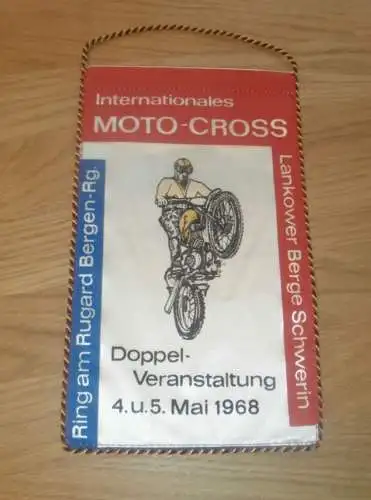 Moto Cross Wimpel 1968 , Rügen und Dynamo Schwerin , DDR , Motocross , ADMV , Motorsport !!