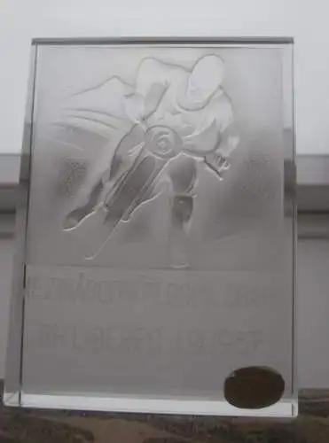 Kristall - Siegerpreis  int. Motorradrennen , RH Liberec 1.September 1957 , Speedway , CSSR , Motorsport , Rennsport !!!