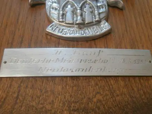 Deutsche Meisterschaft im Speedway 16.Juni 1963 , Neubrandenburg - Ehrenteller , Wappen , ca. 245mm , Motorsport !!!