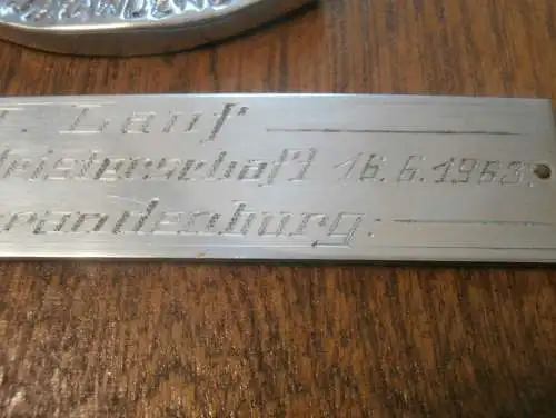 Deutsche Meisterschaft im Speedway 16.Juni 1963 , Neubrandenburg - Ehrenteller , Wappen , ca. 245mm , Motorsport !!!