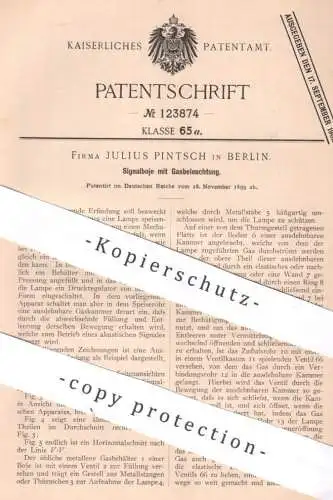 original Patent - Fa. Julius Pintsch , Berlin , 1899 , Signalboje mit Gasbeleuchtung | Boje , Gas , Lampe , Signal !