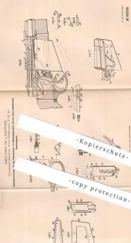 original Patent - James Paris Lee , Hartford , Connecticut USA , 1893 , Patronenheber an Mehrladegewehr | Gewehr Waffen