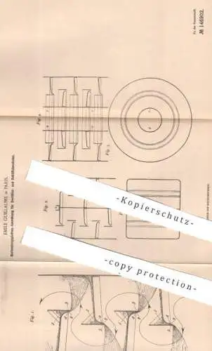 original Patent - Emile Guillaume , Paris , Frankreich , 1902 , Berieselung für Destilliersäule , Rektifiziersäule !!