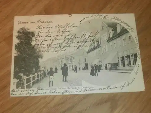 alte AK - Bad Doberan , 1902 , Rathaus und Logierhaus , Ansichtskarte !!