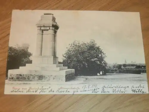 alte AK - Rostock , 1904 , Bismarcksäule , Denkmal , Ansichtskarte !!