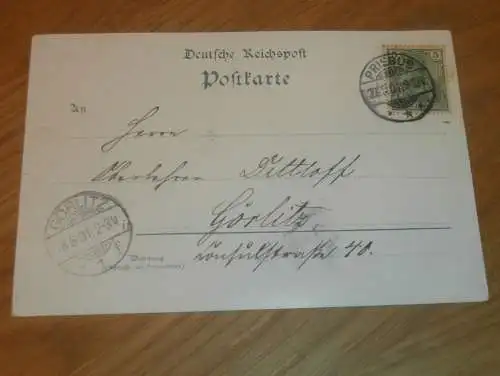 alte AK - Priebus / Przewóz , 1901 , Bahnhof , Litho , Ansichtskarte !!