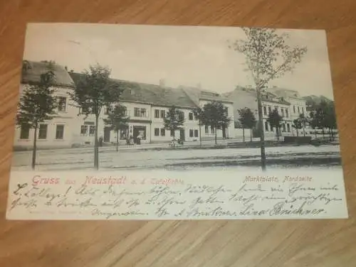 alte AK - Neustadt a.d. Tafelfichte , 1902 , Nové Město pod Smrkem , Ansichtskarte