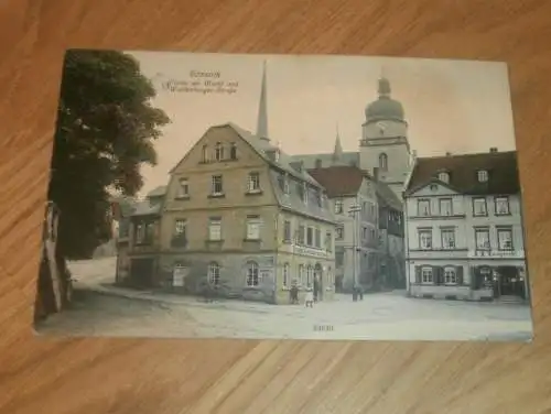 alte AK - Gößnitz , 1914 , Waldenburger Strasse , Markt , Ansichtskarte !!