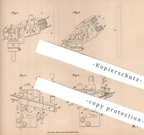 original Patent - C. A. Waldenfels , Plauen | 1905 | Spulmaschine | Spule , Spulen | Faden , Fadenspule , Schneiderei