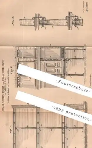 original Patent - George Fletcher Wright , William Child Dewey , Palmer , USA | 1884 | Gebäude - Brandschutz | Feuerwehr