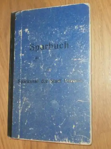 altes Sparbuch Parchim , 1933 - 1945 , Adele Ritzmann in Parchim i. Mecklenburg , Sparkasse , Bank !!