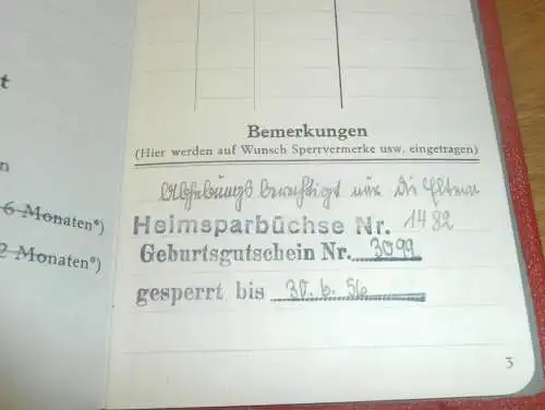altes Sparbuch Greifswald , 1942 - April 1945 , Friedrich Karl Schroeder in Greifswald , Mecklenburg , Sparkasse , Bank