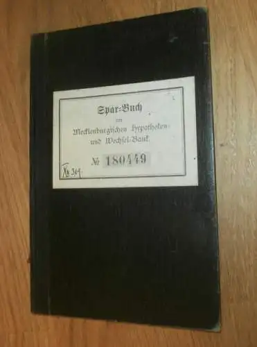 altes Sparbuch Ludwigslust , 1912 - 1915 , Fritz Hinrichs in Ludwigslust i. Mecklenburg , Sparkasse , Bank !!
