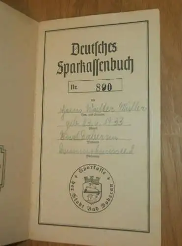 altes Sparbuch Bad Doberan , 1946 - 1948 , Walter Müller in Bad Doberan i. Mecklenburg , Sparkasse , Bank !!