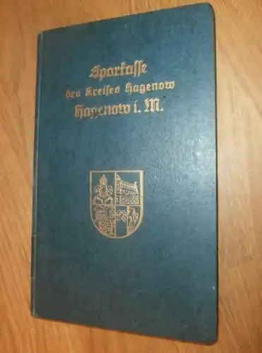 altes Sparbuch Hagenow ,1942 - 1944 , H. Lemcke in Hagenow i. Mecklenburg , Sparkasse !!