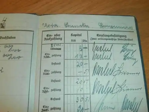 altes Sparbuch Hagenow ,1942 - 1944 , H. Lemcke in Hagenow i. Mecklenburg , Sparkasse !!