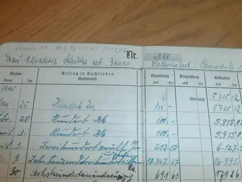 altes Sparbuch Ludwigslust ,1945 , Elisabeth Schulze geb. Zander in Ludwigslust i. Mecklenburg , Sparkasse !!