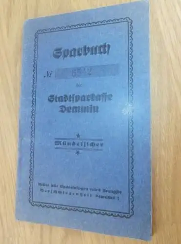 altes Sparbuch Demmin ,1932 - 1944 , Bruno Michael in Demmin i. Mecklenburg , Sparkasse , Bank !!