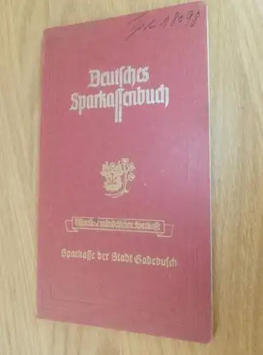 altes Sparbuch Gadebusch ,1943 - 1945 , Landwirt Hein Sundmacher in Gadebusch i. Mecklenburg , Sparkasse , Bank !!