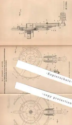 original Patent - Dr. L. Stilmant , Brüssel , Belgien | 1899 | Tretkurbel , Fahrrad - Antrieb | Fahrräder , bicycle