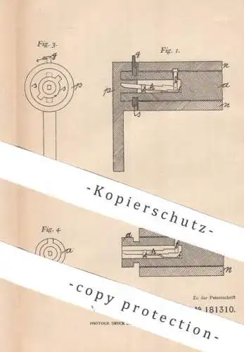 original Patent - Georg Hillers , Rudolf Roese , Robert C. Korf , Hamburg | 1906 | Fahrrad Diebstahlsicherung | bicycle