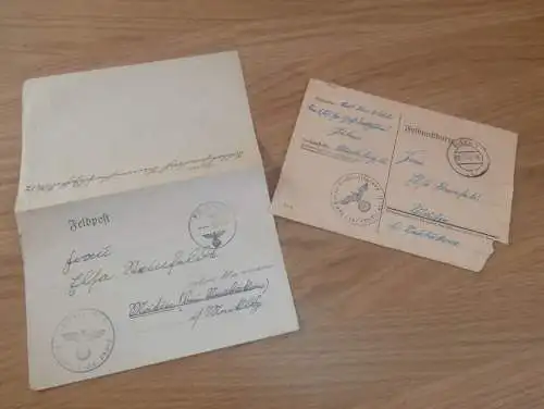 Feldpost San.Kp. Großdeutschland , 1942 - 1943 , Moitin b. Neubukow i. Mecklenburg , Guben , Feldpost-Nr. 04657 !!!