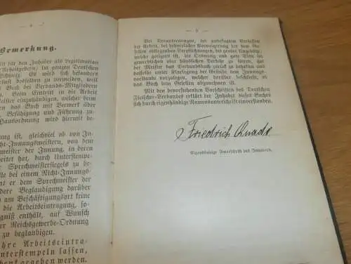 Wanderbuch Parchim i. Mecklenburg 1902 - 1908 , F. Quade , Schlachter , Metzger , Borna , Gera , Halle , viele Stempel !