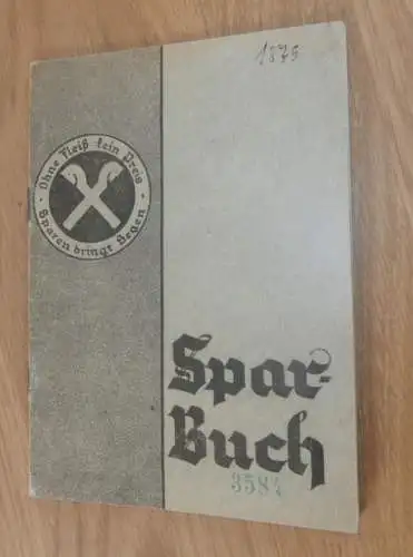 altes Sparbuch Ferdinandshof , 1942  - 1944 , Reinhold Rambow in Ferdinandshof i. Mecklenburg , Sparkasse , Bank !!