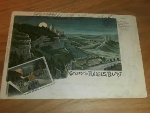 alte AK  - Rudelsburg b. Saaleck , 1900 , Litho , Ansichtskarte !!