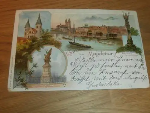 alte AK  - Magdeburg , 1897 , Litho , Ansichtskarte !!