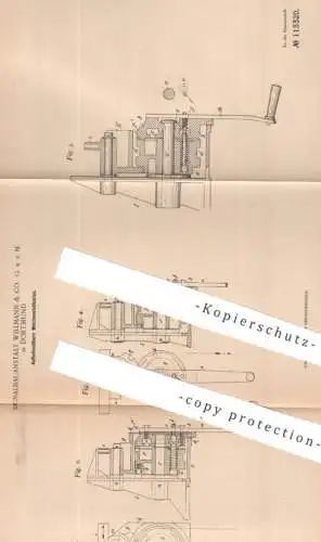 original Patent - Signalbauanstalt Willmann & Co. GmbH Dortmund | 1899 | Weichenstellkurbel | Weiche , Eisenbahn , Train