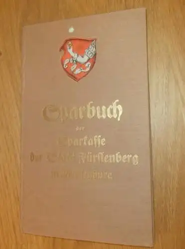 altes Sparbuch Fürstenberg , 1939 - 1946 , Erich Lemberg in Fürstenberg i. Mecklenburg , Sparkasse , Bank  !!!