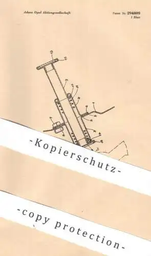 original Patent - Adam OPEL AG Rüsselsheim / Main | 1951 | Einrückvorrichtung z. B. Anlasser | Motor Oldtimer Automobile