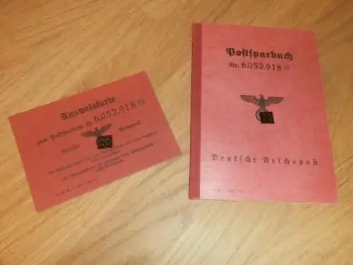 altes Sparbuch Prerow a. Darß , 1941 , mit Ausweiskarte , H. Kraeft , Mecklenburg , Ausweis , Sparkasse , Bank !!