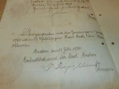 Schuldbrief Carl Tilse zu Grabow 1907 , Fabrikbesitzer , Perleberg , Mecklenburg , Anleihe , RAR !!