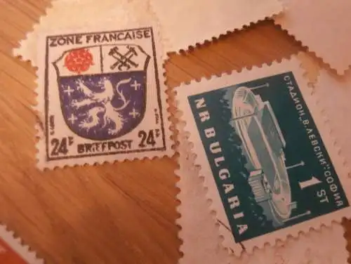 kleine Sammlung Briefmarken , Marken , Zone Francaise , selten ??