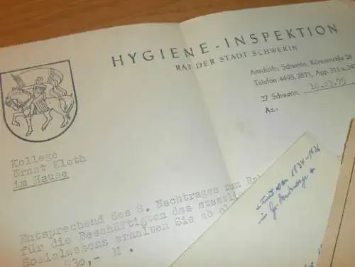 altes Sparbuch und Dokumente Schwerin , 1943 - 1944 , Ernst Kloth in Schwerin i. Mecklenburg ,Sparkasse , Bank !!!