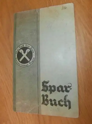 altes Sparbuch Ferdinandshof , 1940 - März 1945 , Benno von Creytz in Ferdinandshof i. Mecklenburg , Sparkasse , Bank !