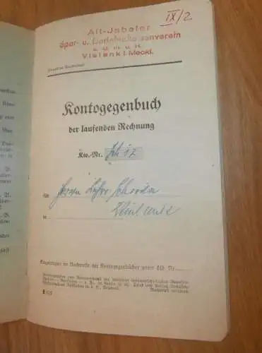 altes Sparbuch Vielank , 1942 - 1945 , L. Schröder in Klein Vielank  i. Mecklenburg , Sparkasse , Bank !
