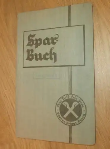 altes Sparbuch Torgelow , 1937 - 1944 , Otto Zuch in Torgelow i. Mecklenburg , Sparkasse , Bank !