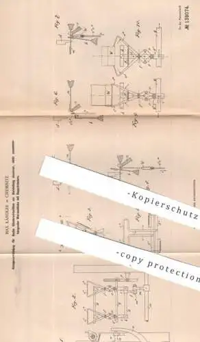 original Patent - Max Kändler , Chemnitz , 1901 , Abzug für Wirkstuhl | Wirken , Ränderwirkstuhl , Wirkwaren