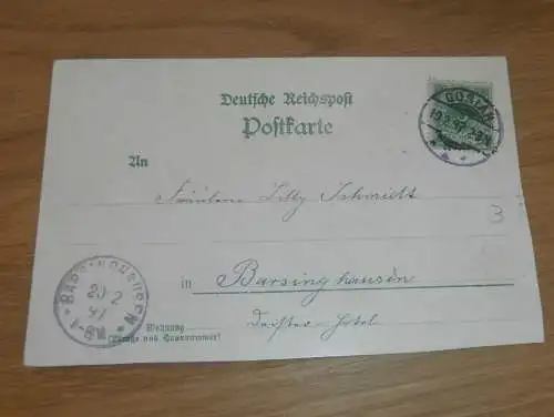 alte AK - Goslar , 1897 , Central-Hotel Zur Klause , Litho , Ansichtskarte !!