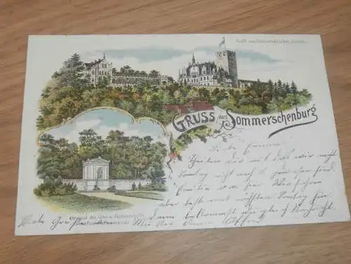 alte AK - Sommerschenburg b. Sommersdorf , 1903 , Litho , Ansichtskarte !!