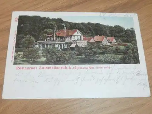 alte AK - Restaurant Antoinettenruh b. Wolfenbüttel , 1901 , Ansichtskarte !!!