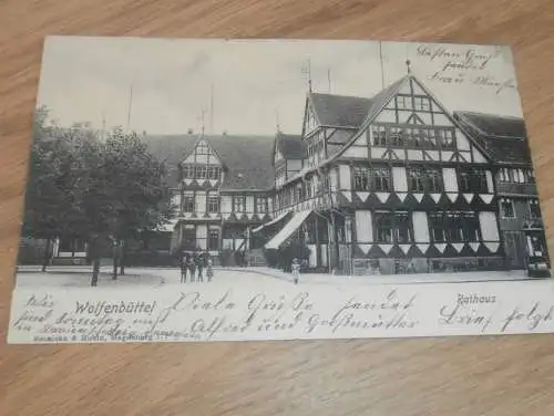 alte AK - Wolfenbüttel , ca. 1899 , Rathaus , Ansichtskarte !!!