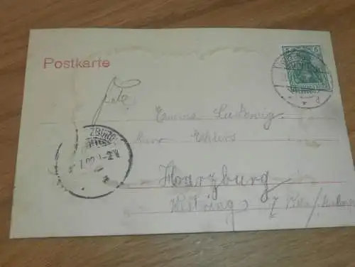 alte AK - Wolfenbüttel , 1902 , mit Goldrahmen , Ansichtskarte !!!
